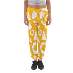 Backdrop-yellow-white Women s Jogger Sweatpants by nate14shop