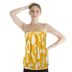 Backdrop-yellow-white Strapless Top by nate14shop