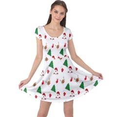 Christmas Tree,santa Cap Sleeve Dress by nate14shop