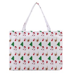 Christmas Tree,santa Zipper Medium Tote Bag by nate14shop