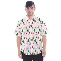 Christmas Tree,santa Men s Short Sleeve Shirt