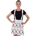 Christmas Tree,santa Velvet Suspender Skater Skirt View1