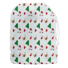 Christmas Tree,santa Drawstring Pouch (3xl) by nate14shop