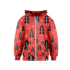 Christmas Tree,snow Star Kids  Zipper Hoodie by nate14shop