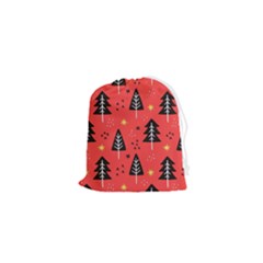 Christmas Tree,snow Star Drawstring Pouch (xs) by nate14shop