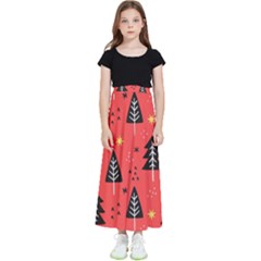 Christmas Tree,snow Star Kids  Flared Maxi Skirt by nate14shop