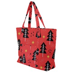 Christmas Tree,snow Star Zip Up Canvas Bag by nate14shop