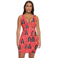 Christmas Tree,snow Star Draped Bodycon Dress by nate14shop