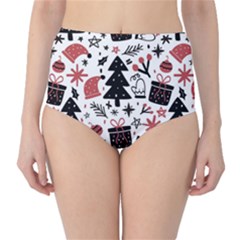 Christmas Tree-background-jawelry Bel,gift Classic High-waist Bikini Bottoms by nate14shop