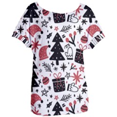 Christmas Tree-background-jawelry Bel,gift Women s Oversized Tee by nate14shop