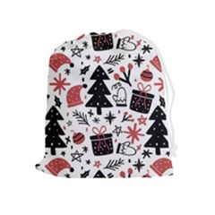 Christmas Tree-background-jawelry Bel,gift Drawstring Pouch (xl) by nate14shop