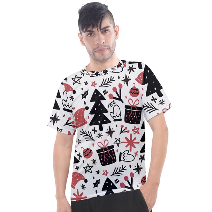 Christmas Tree-background-jawelry Bel,gift Men s Sport Top