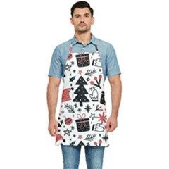 Christmas Tree-background-jawelry Bel,gift Kitchen Apron by nate14shop