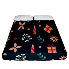 Christmas-birthday Gifts Fitted Sheet (queen Size) by nate14shop