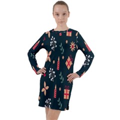 Christmas-birthday Gifts Long Sleeve Hoodie Dress