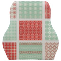 Christmas Greeting Card Design Car Seat Velour Cushion  by nate14shop