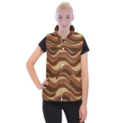 Backgrounds-lines Dark Women s Button Up Vest by nate14shop