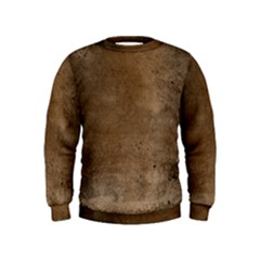 Background-wood Pattern Dark Kids  Sweatshirt