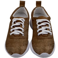 Background-wood Pattern Dark Kids Athletic Shoes by nate14shop