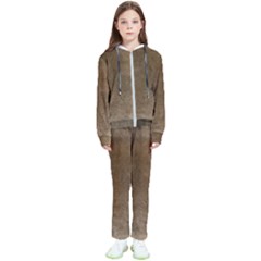 Background-wood Pattern Dark Kids  Tracksuit by nate14shop