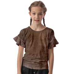 Background-wood Pattern Dark Kids  Cut Out Flutter Sleeves by nate14shop