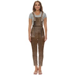 Background-wood Pattern Dark Women s Pinafore Overalls Jumpsuit by nate14shop