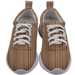 Background-wood Pattern Kids Athletic Shoes by nate14shop