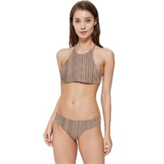 Background-wood Pattern Banded Triangle Bikini Set by nate14shop