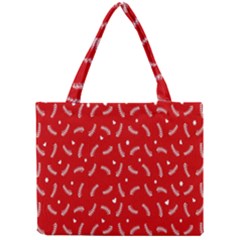 Christmas Pattern,love Red Mini Tote Bag