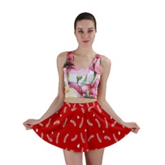 Christmas Pattern,love Red Mini Skirt by nate14shop