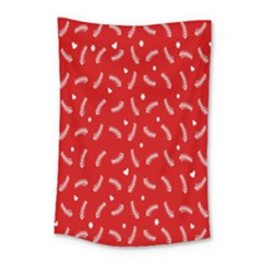 Christmas Pattern,love Red Small Tapestry