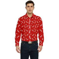 Christmas Pattern,love Red Men s Long Sleeve  Shirt by nate14shop