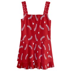 Christmas Pattern,love Red Kids  Layered Skirt Swimsuit