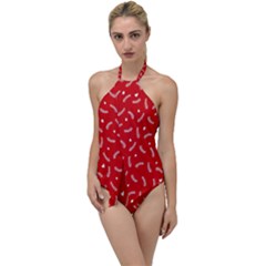 Christmas Pattern,love Red Go With The Flow One Piece Swimsuit by nate14shop