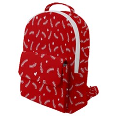 Christmas Pattern,love Red Flap Pocket Backpack (small) by nate14shop