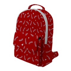 Christmas Pattern,love Red Flap Pocket Backpack (large) by nate14shop