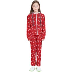 Christmas Pattern,love Red Kids  Tracksuit by nate14shop