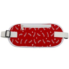 Christmas Pattern,love Red Rounded Waist Pouch by nate14shop