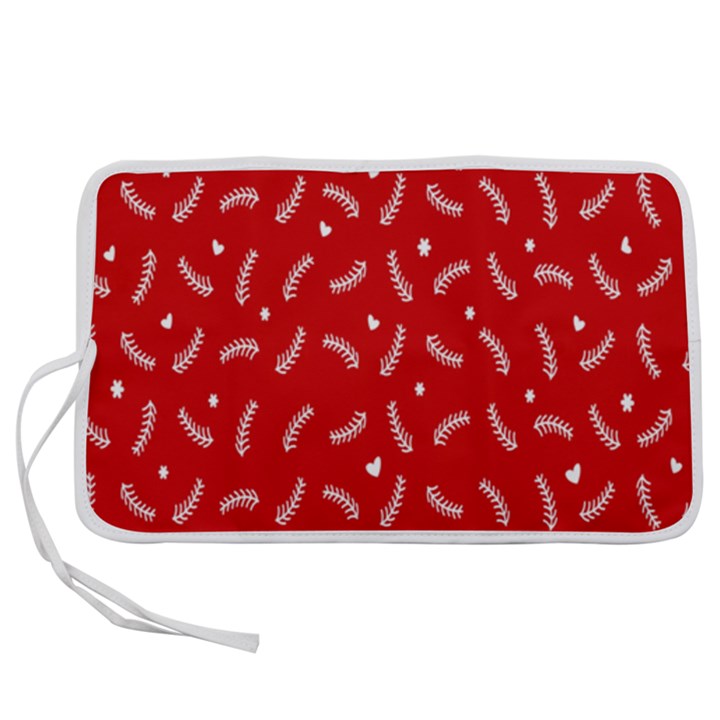 Christmas Pattern,love Red Pen Storage Case (L)