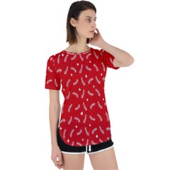 Christmas Pattern,love Red Perpetual Short Sleeve T-shirt by nate14shop