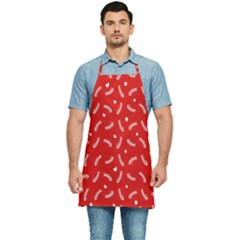 Christmas Pattern,love Red Kitchen Apron by nate14shop