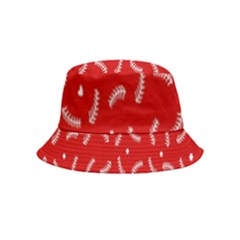 Christmas Pattern,love Red Inside Out Bucket Hat (kids) by nate14shop