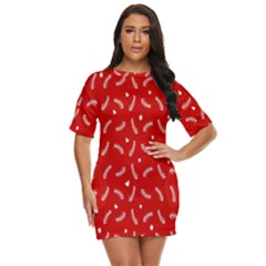 Christmas Pattern,love Red Just Threw It On Dress by nate14shop