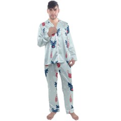 Christmas-jewelry Bell Men s Long Sleeve Satin Pajamas Set