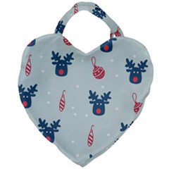 Christmas-jewelry Bell Giant Heart Shaped Tote by nate14shop