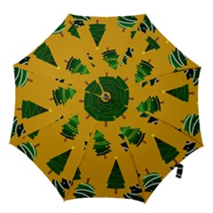 Christmas Tree,yellow Hook Handle Umbrellas (large) by nate14shop