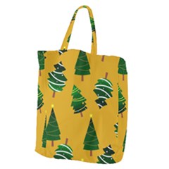 Christmas Tree,yellow Giant Grocery Tote by nate14shop