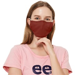 Christmas-maroon Fitted Cloth Face Mask (adult)