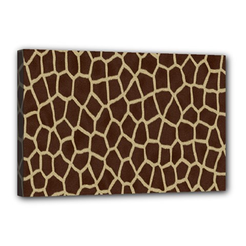 Giraffe Canvas 18  X 12  (stretched) by nate14shop