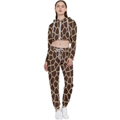 Giraffe Cropped Zip Up Lounge Set by nate14shop